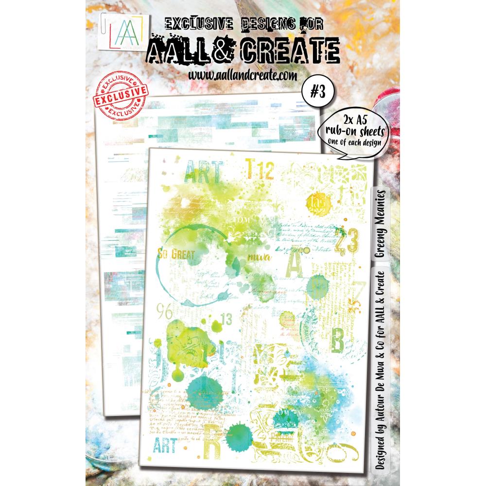 AALL And Create A5 Rub-Ons: Greeny Meanies (AALL-RO-003)