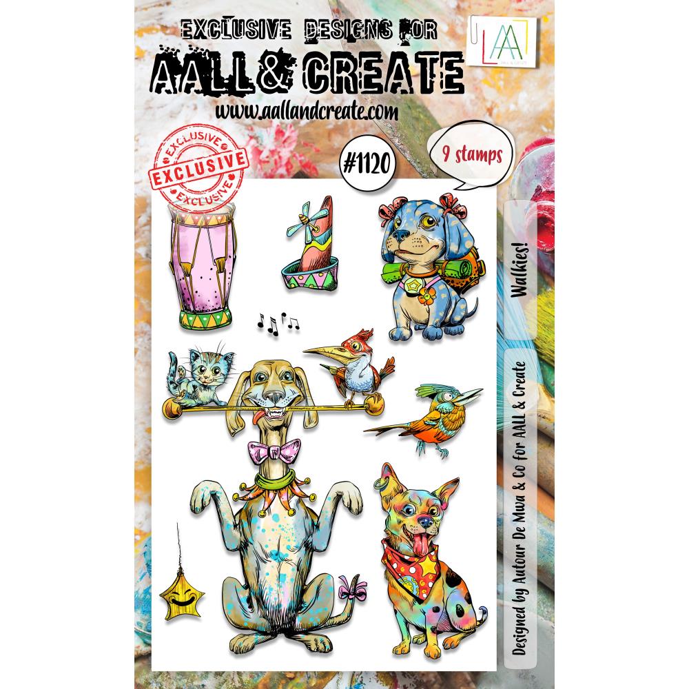 AALL And Create A6 Photopolymer Clear Stamp Set: Walkies! (AALL-TP-1120)