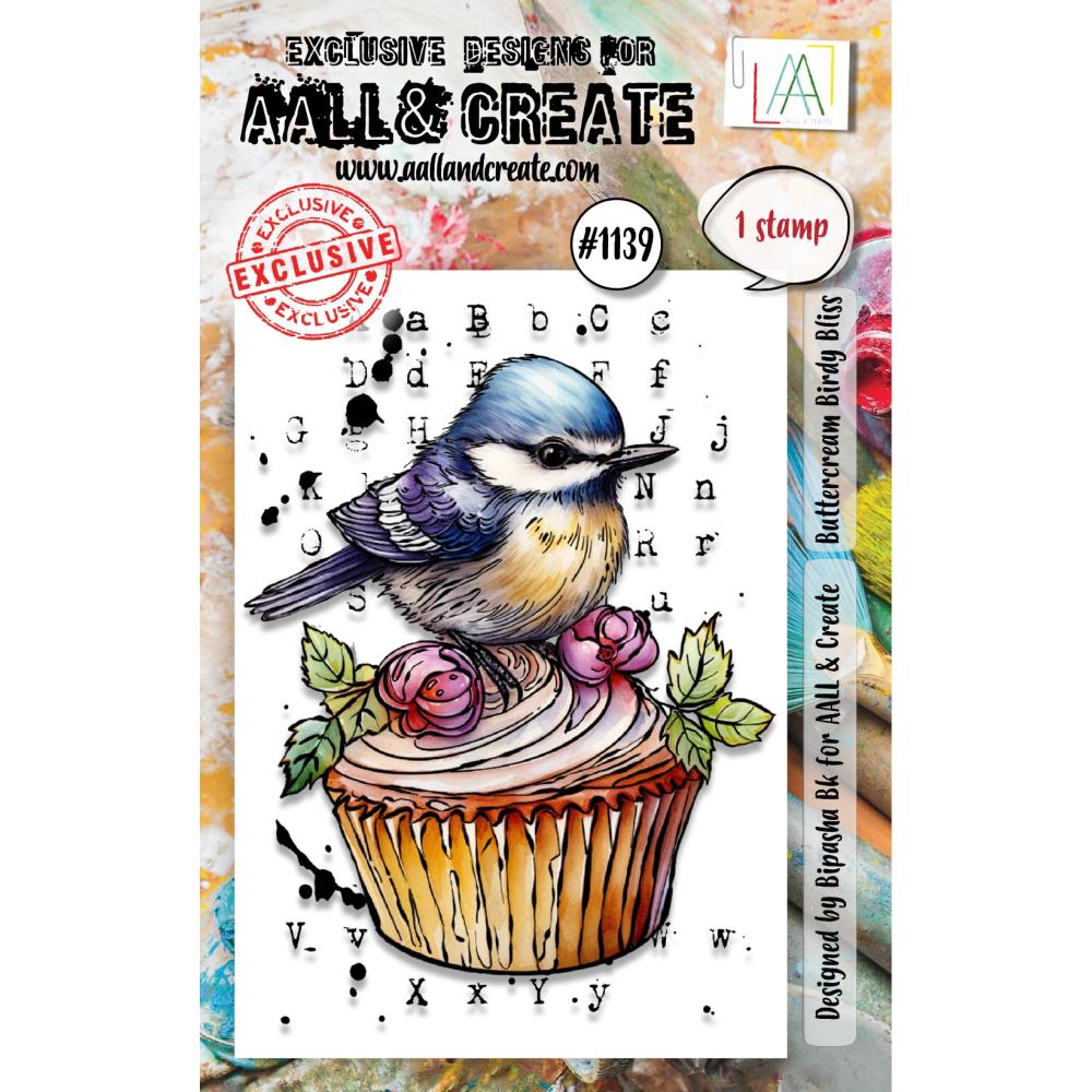 AALL And Create A7 Photopolymer Clear Stamp Set: Buttercream Birdy Bliss (AALL-TP-1139)