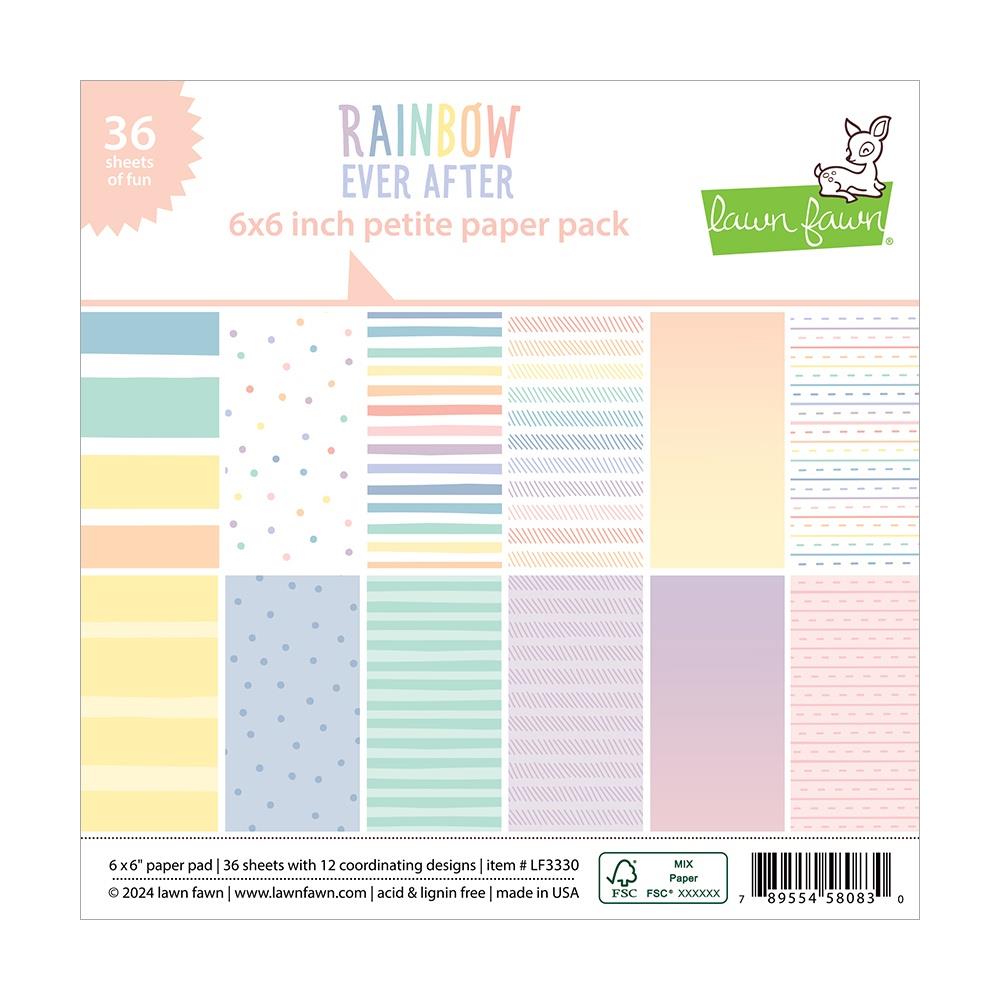 Lawn Fawn Rainbow Ever After 6"X6" Double-Sided Paper Pad (LF3330)