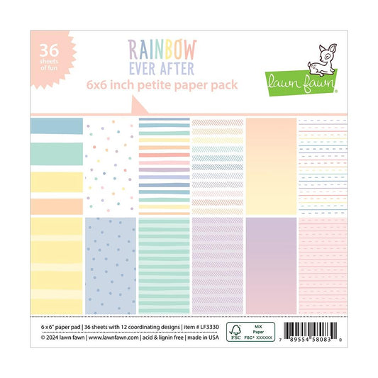 Lawn Fawn Rainbow Ever After 6"X6" Double-Sided Paper Pad (LF3330)