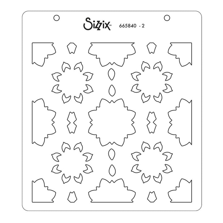 Sizzix 6"X6" Layering Stencil: Geo Background, by Olivia Rose (665840)