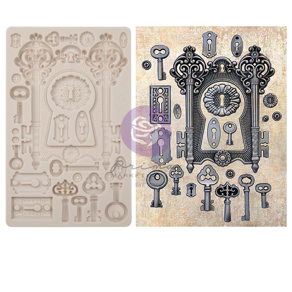 Prima Marketing Finnabair 5"x8" Decor Mould: Lock and Keys (969387)
