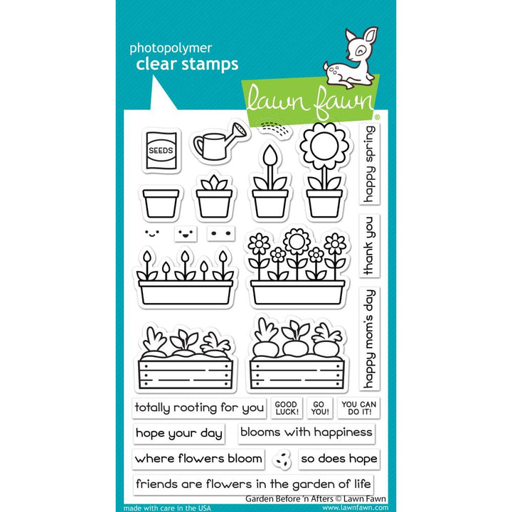 Lawn Fawn 4"x6" Clear Stamps: Garden Before 'n Afters (LF2768)