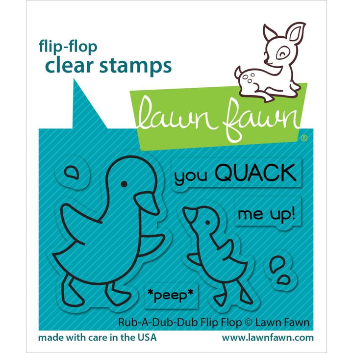 Lawn Fawn 3"x2" Clear Stamps: Rub-A-Dub-Dub Flip-Flop (LF2776)