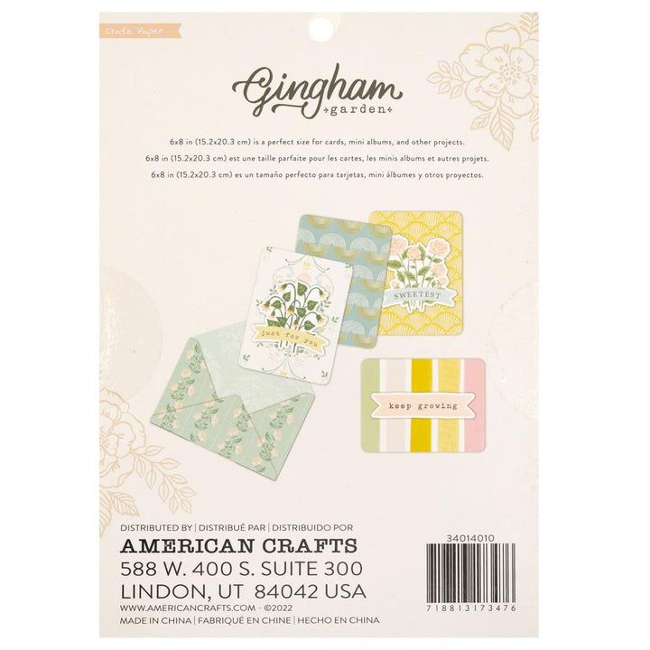 Crate Paper Gingham Garden 6"X8" Single-Sided Paper Pad, 36/Pkg (CP014010)