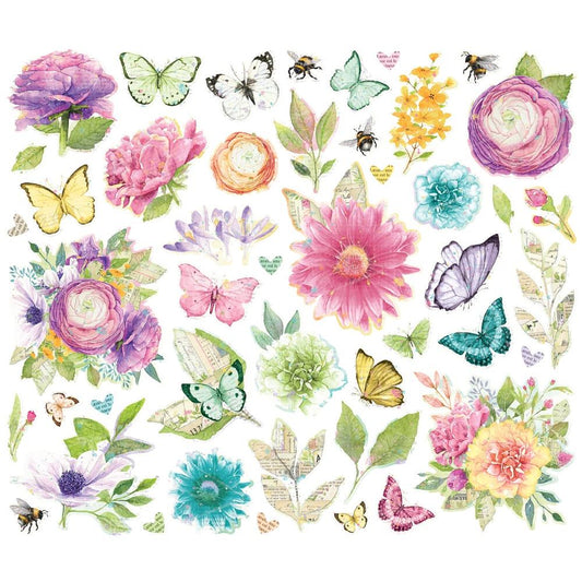 Simple Stories Simple Vintage Life In Bloom Bits & Pieces Die-Cuts: Floral, 45/Pkg (SVL19730)