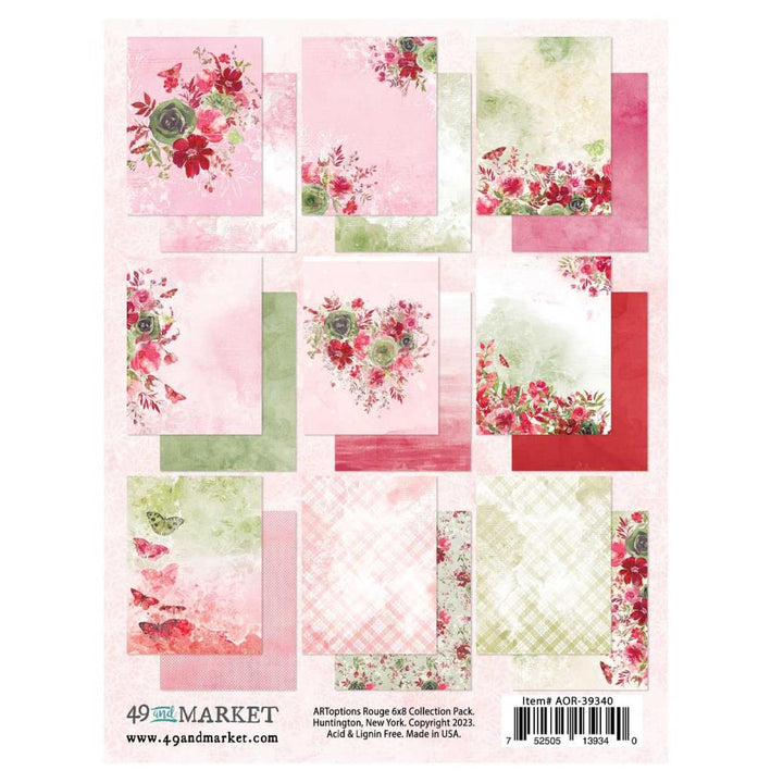 49 and Market ARToptions Rouge 6"X8" Collection Pack (AOR39340)