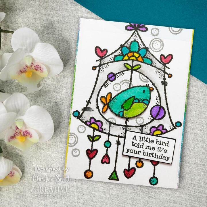 Woodware 4"x6" Clear Stamps: Wire Birdhouse (FRS955)