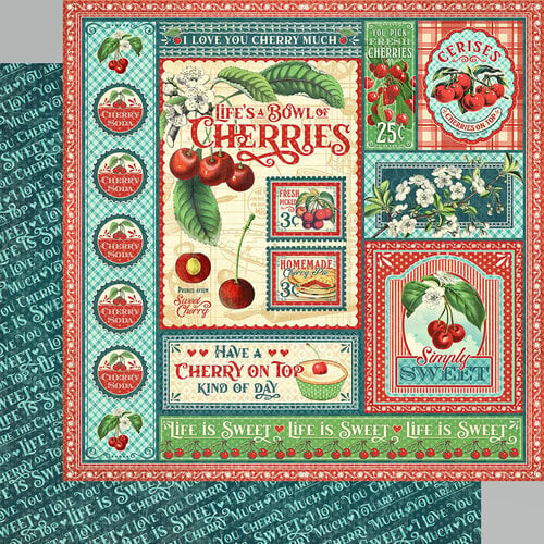 Graphic 45 Life's A Bowl Of Cherries 8"X8" Double-Sided Paper Pad, 24/Pkg (G4502580)