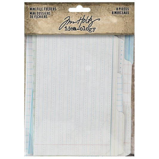 Tim Holtz Idea-Ology Mini File Folders, 8/Pkg (TH94232)