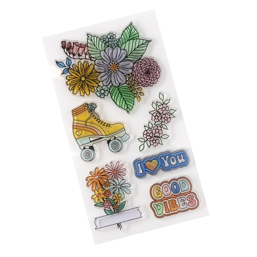 Jen Hadfield Flower Child Clear Stamps, 6/Pkg (JH014157)