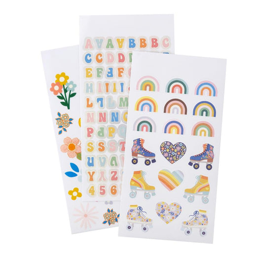 Jen Hadfield Flower Child Sticker Book, W/Silver Foil Accents, 212/Pkg (JH014158)