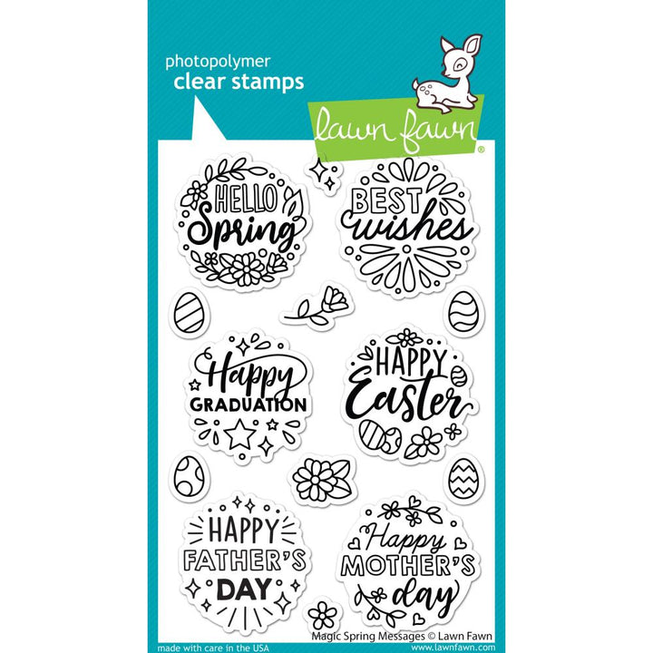 Lawn Fawn 4"x6" Clear Stamps: Magic Spring Messages (LF2782)