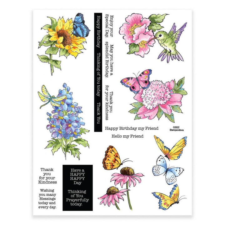 Stampendous Quick Card Panels: Hope Of Spring (QC003)