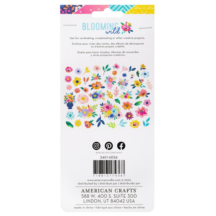 Paige Evans Blooming Wild Ephemera Cardstock Die-Cuts: Floral (PE014056)