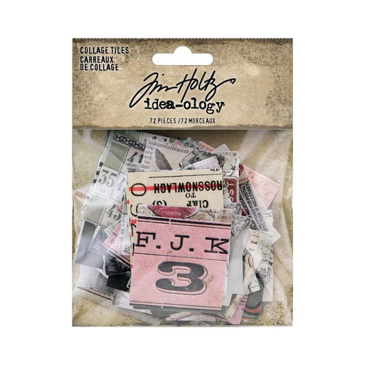 Tim Holtz Idea-Ology Collage Tiles, 72/Pkg (TH94217)