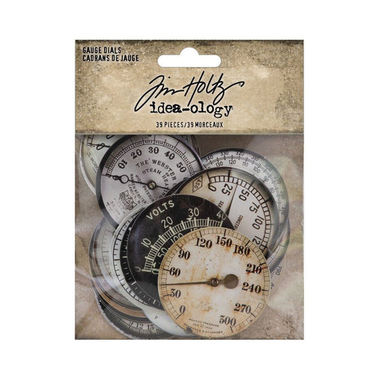 Tim Holtz Idea-Ology Gauge Dials, 39/Pkg (TH94225)