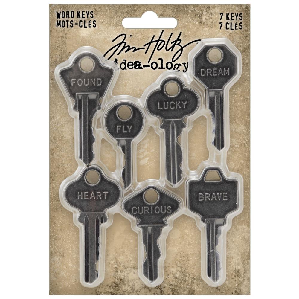 Tim Holtz Idea-Ology Metal Word Keys, 7/Pkg (TH94245)