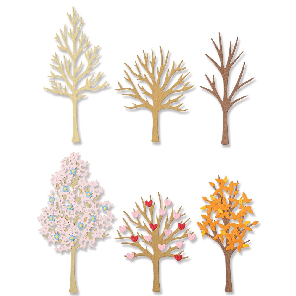 Sizzix Thinlits Dies: Seasonal Trees, by Jennifer Ogborn (666025)