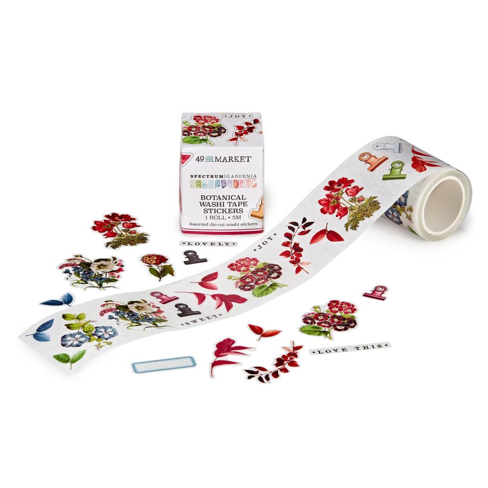 49 and Market Spectrum Gardenia Washi Sticker Roll: Botanical (SG23763)