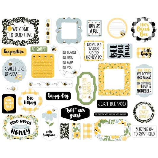 Echo Park Bee Happy Cardstock Ephemera: Icons, 33/Pkg (BH319024)