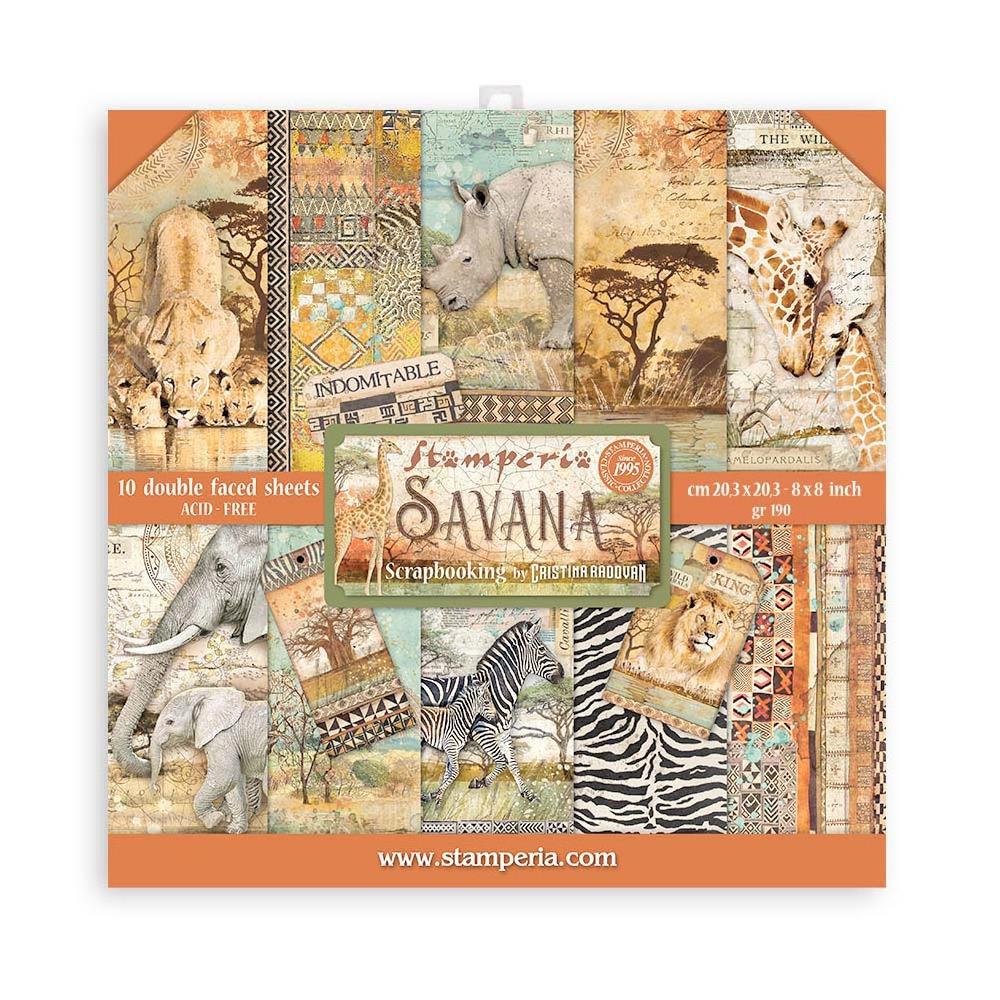 Stamperia Savana 8"x8" Double-Sided Paper Pad (SBBS57)