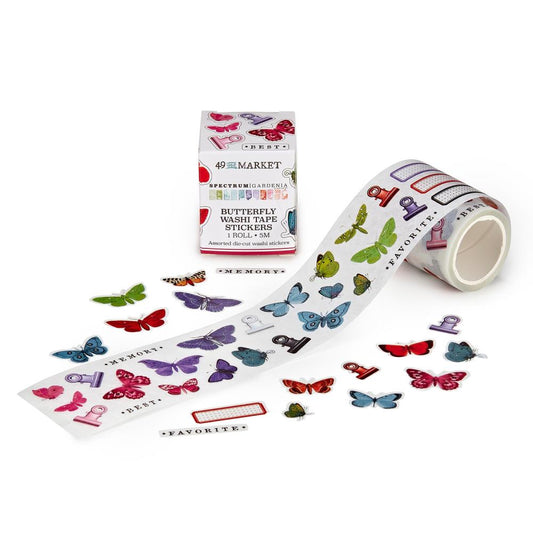 49 and Market Spectrum Gardenia Washi Sticker Roll: Butterfly (SG23770)