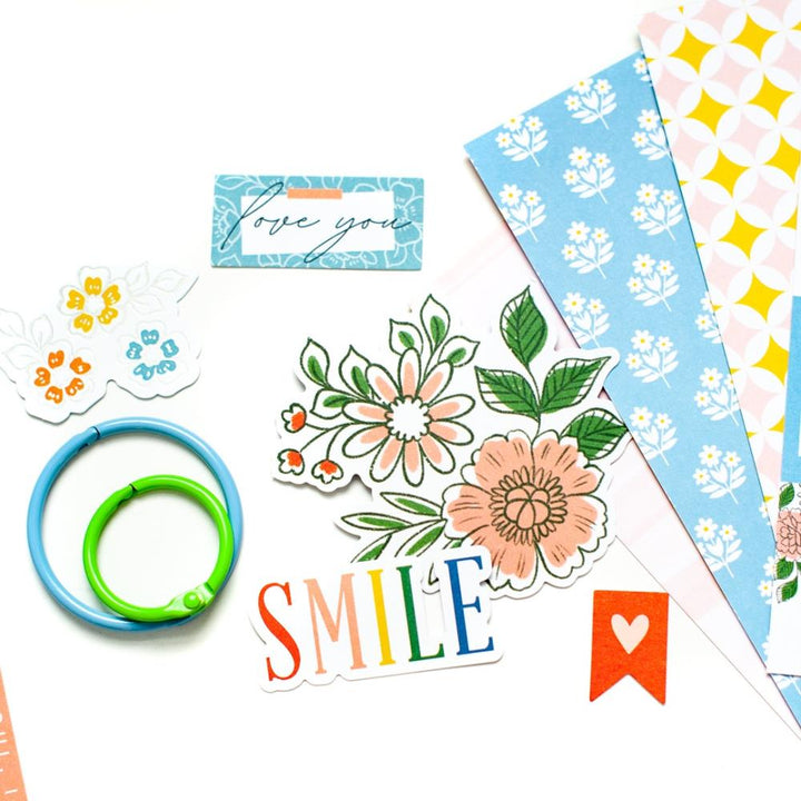Pinkfresh Studio Spring Vibes Floral Cardstock Die-Cuts (PFSV9023)