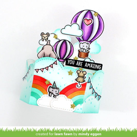 Lawn Fawn Lawn Cuts Custom Craft Die: Platform Pop-Up Cloud Inserts (LF3092)