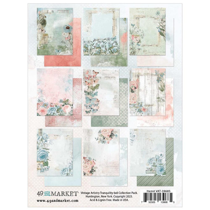 49 and Market Vintage Artistry Tranquility 6"X8" Collection Pack (VAT39685)