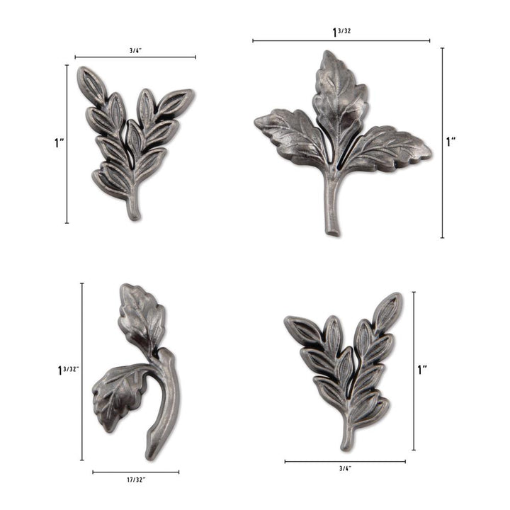 Tim Holtz Idea-Ology Metal Adornments: Foliage, 4/Pkg (TH94311)