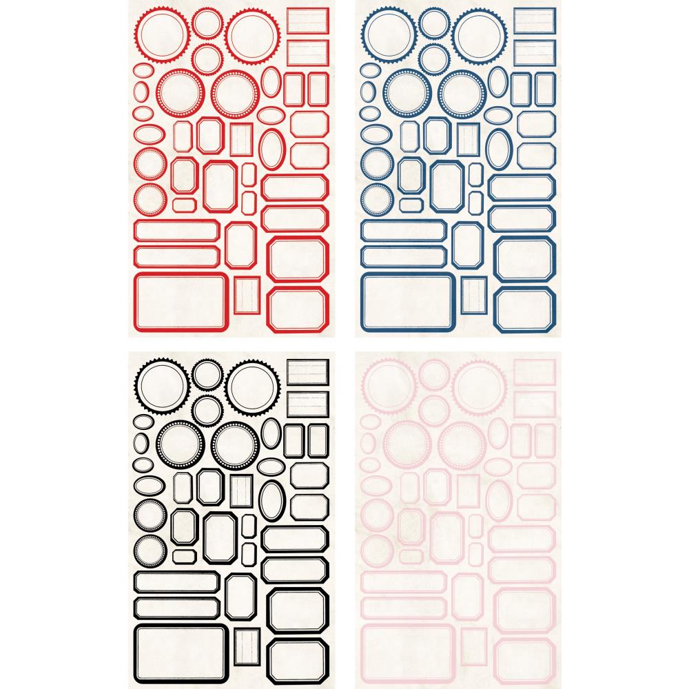 Tim Holtz Idea-Ology Classic Label Stickers, 152/Pkg (TH93959)