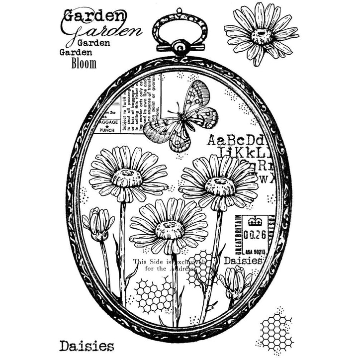 Woodware Singles 4"X6" Clear Stamp: Daisy Frame (FRS980)