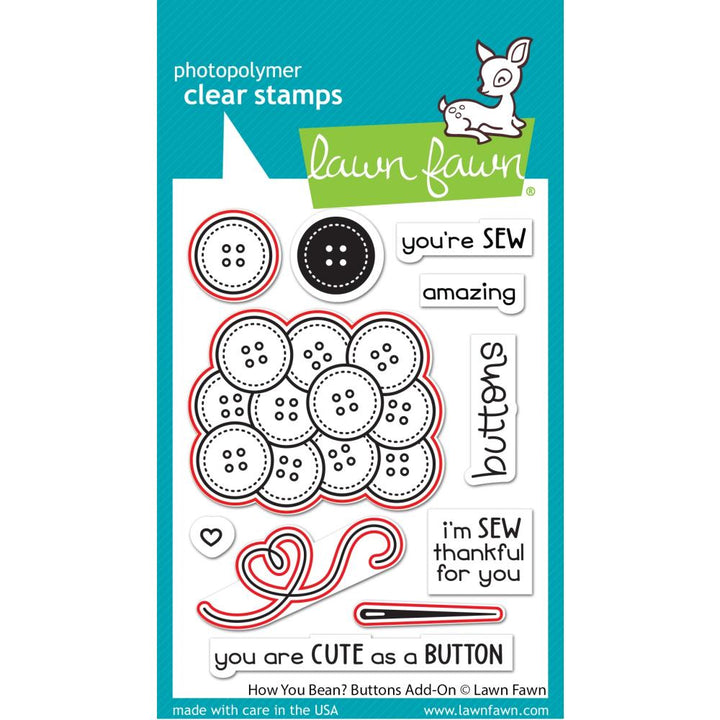Lawn Fawn Lawn Cuts Custom Craft Die: How You Bean? Buttons Add-On (LF3064)