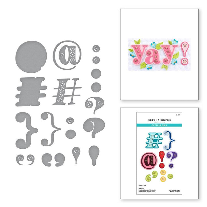 Spellbinders Etched Dies: Stitched Punctuation And Symbols (S5577)