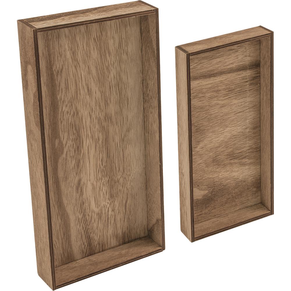 Tim Holtz Idea-Ology Wooden Vignette Trays: Brown, 2/Pkg (TH93568)