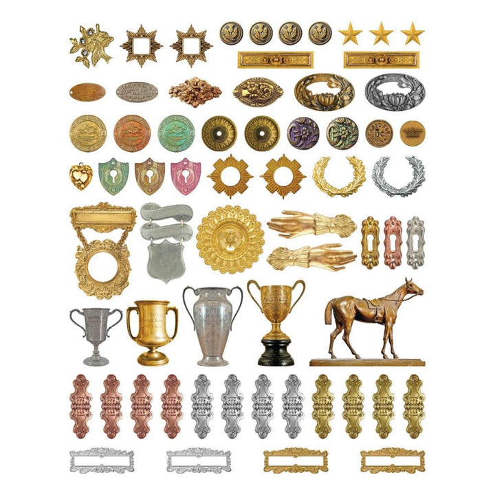Spellbinders Flea Market Finds Printed Die-Cuts: Metal Miscellany, by Cathe Holden (CH024)