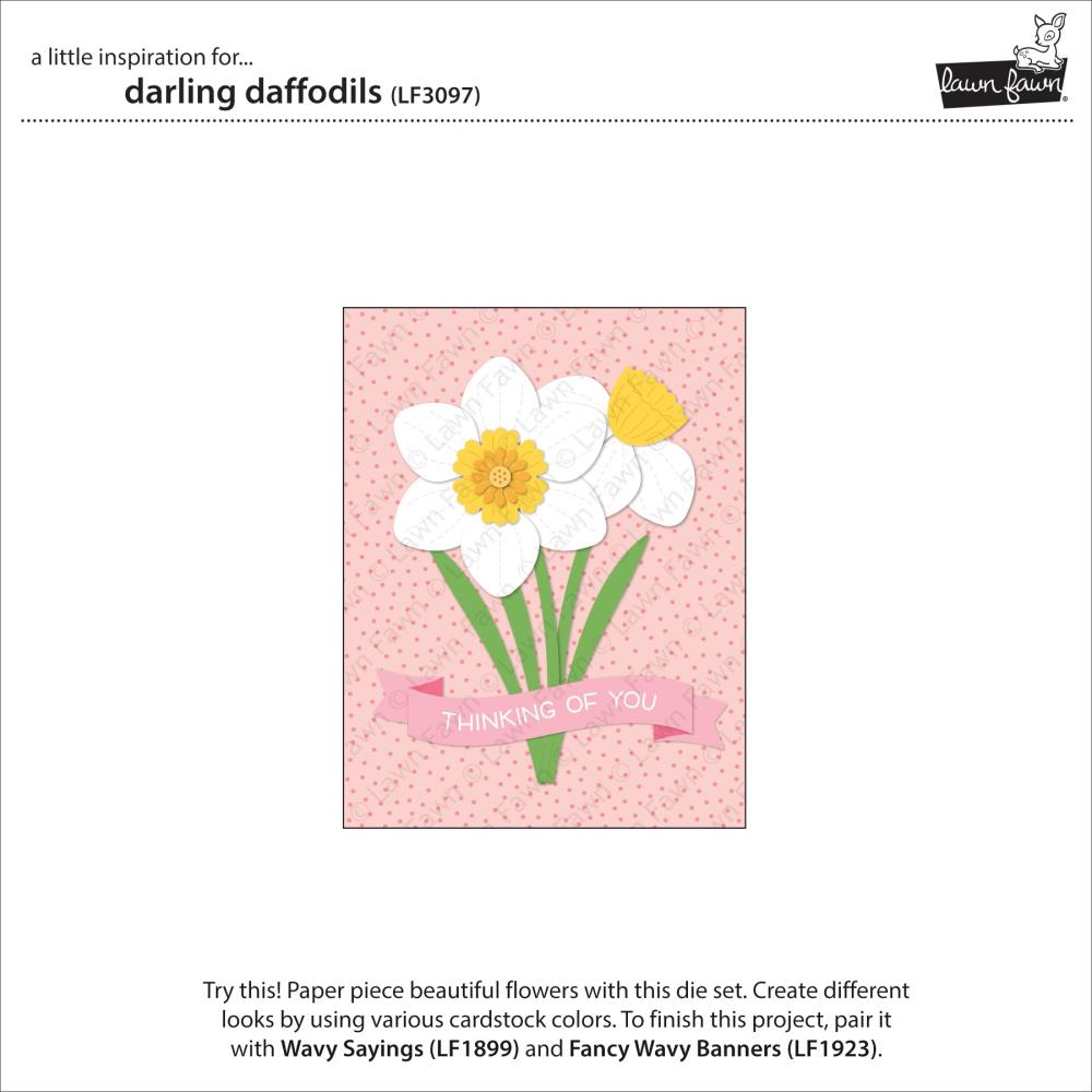 Lawn Fawn Lawn Cuts Custom Craft Die: Darling Daffodils (LF3097)