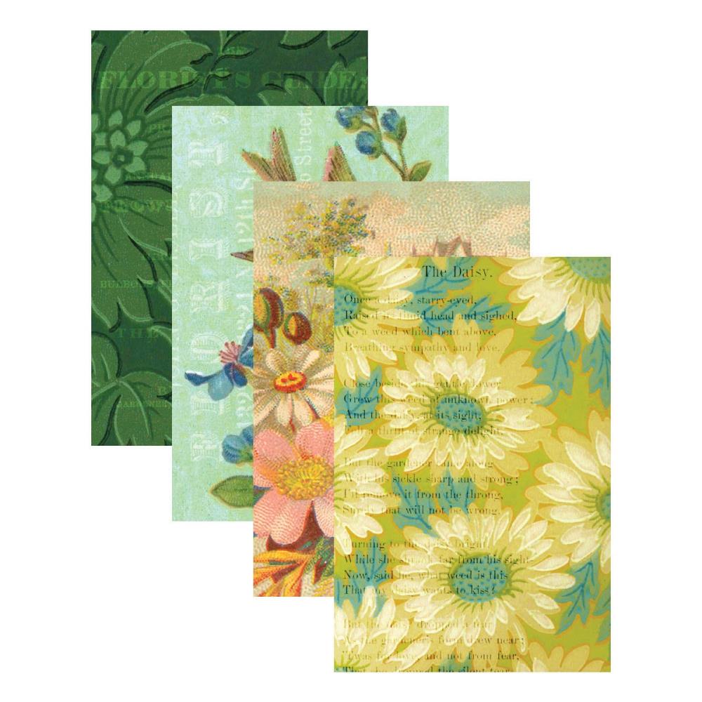 Spellbinders Flea Market Finds 6"X9" Paper Pad: Florals 2 Palette, 24/pkg (CH029)