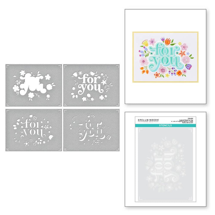 Spellbinders Stencil: Layered Floral For You (STN050)