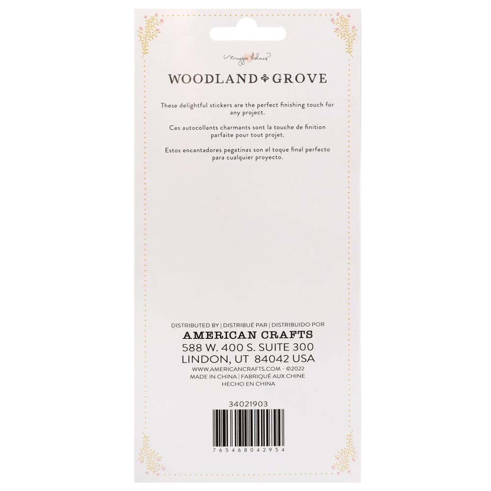 Maggie Holmes Woodland Grove Layered Stickers: Gold Foil Accents, 6/Pkg (MH021903)