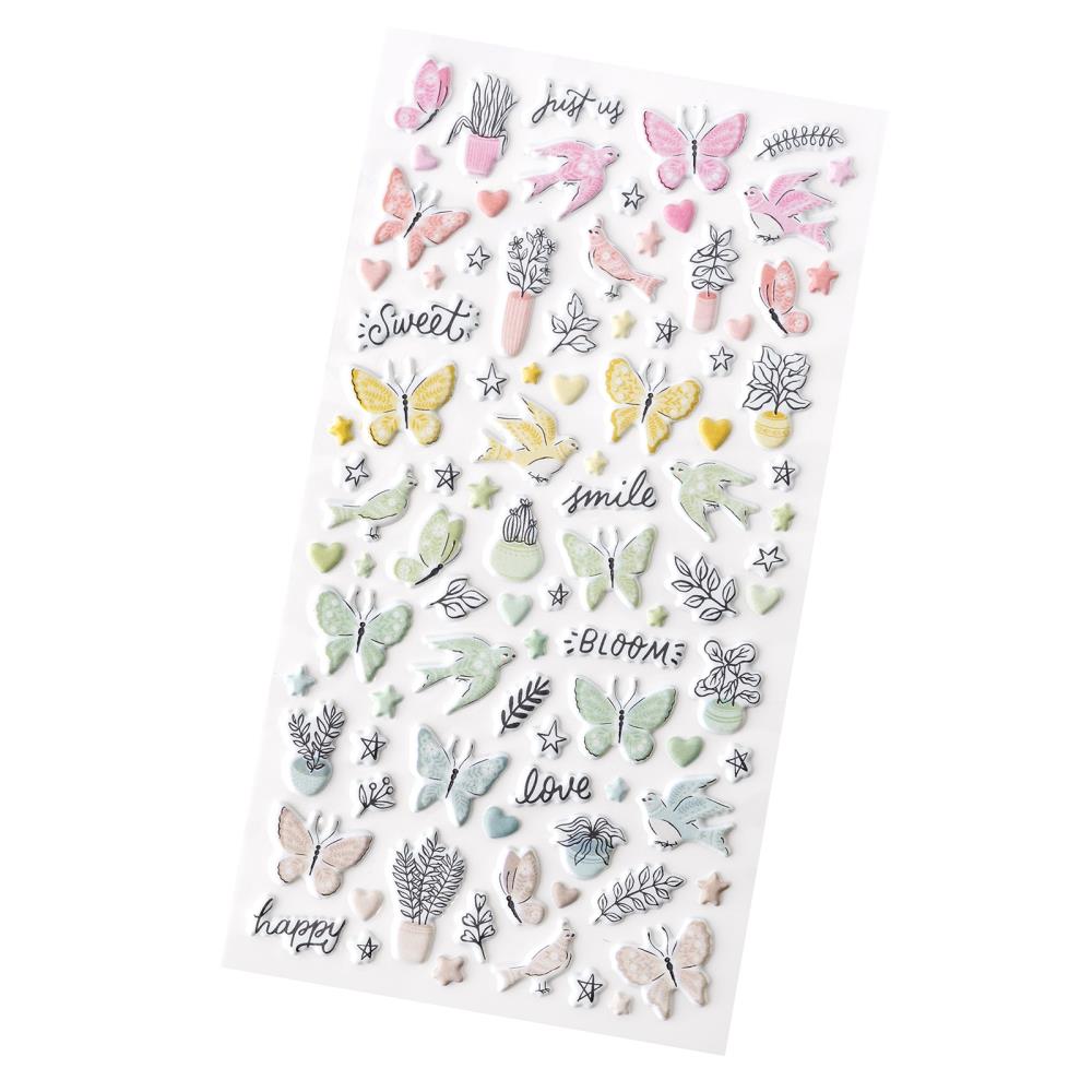 Crate Paper Gingham Garden Puffy Stickers, 94/Pkg (CP014017)