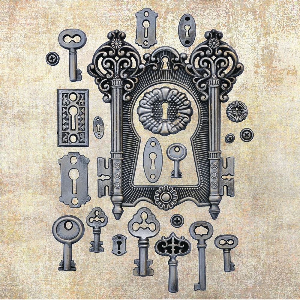 Prima Marketing Finnabair 5"x8" Decor Mould: Lock and Keys (969387)