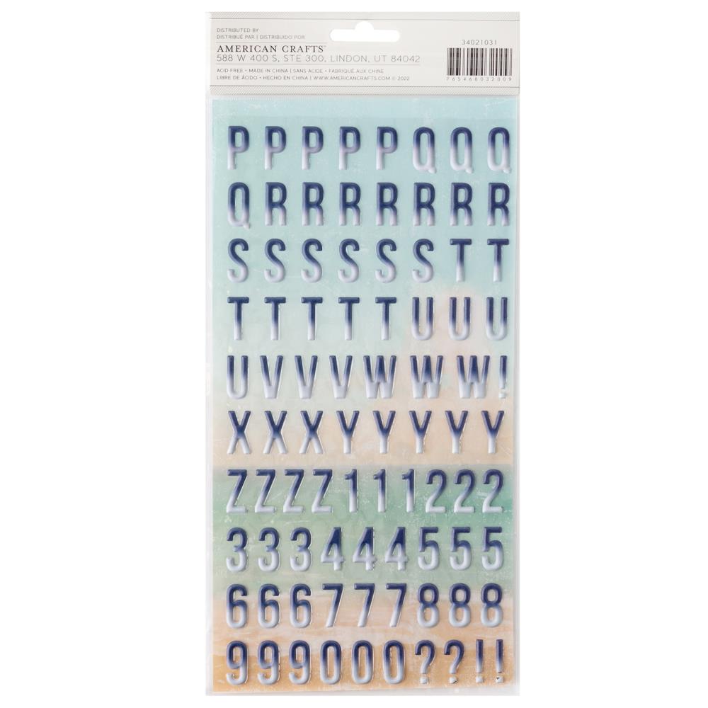 Heidi Swapp Set Sail Thickers Stickers: Alphabet, 169/Pkg (HS021031)