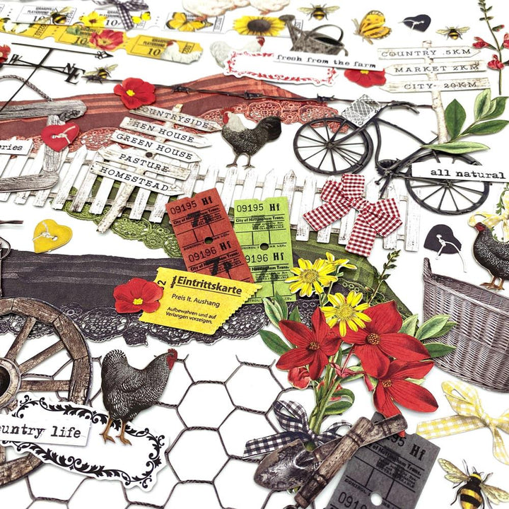 49 and Market Vintage Artistry Countryside Laser Cut Outs: Elements (VAC38701)