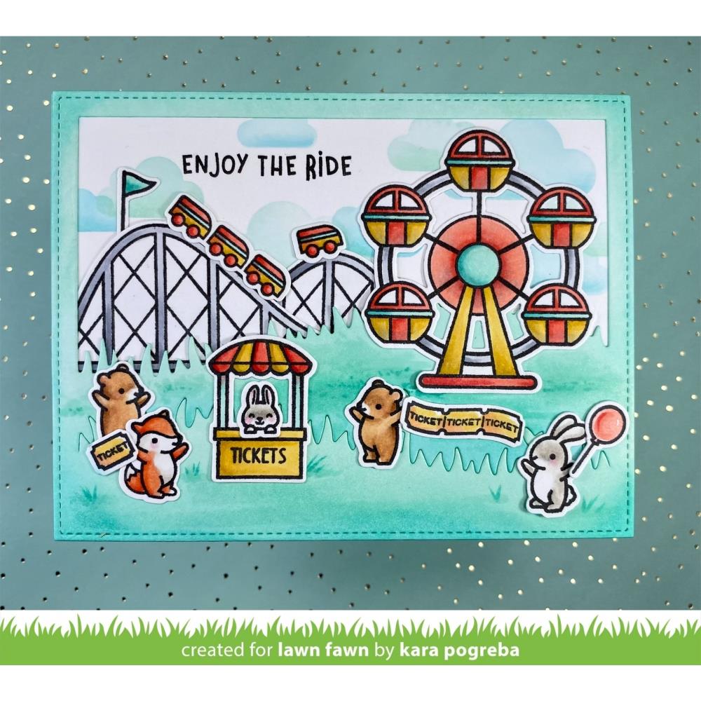 Lawn Fawn 3"X2" Clear Stamps: Coaster Critters Flip-Flop (LF3075)