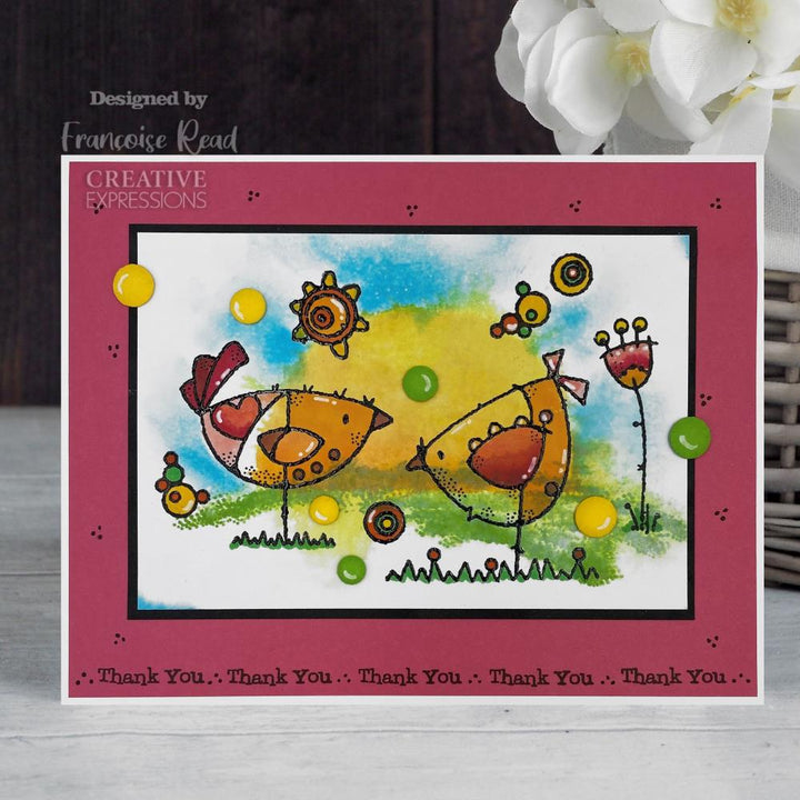 Woodware 4"x6" Clear Stamps: It's A Bird-Day (FRS958)