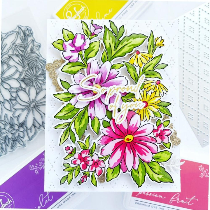 Pinkfresh Studio 4"x6" Clear Stamps: Painted Daisies (PF151322)