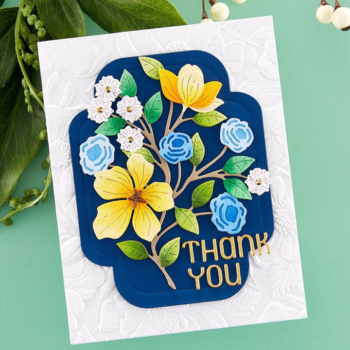Spellbinders Four Petals Etched Dies: Thank You (S41276)